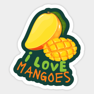 I Love Mangoes! Sticker